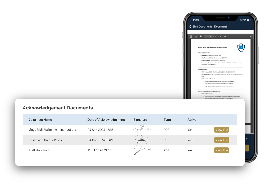 assignment instructions and policy documents